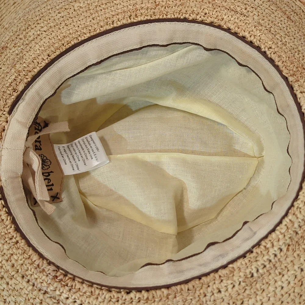 Flora Bella wide brim women straw sun hat - Picture 8 of 9